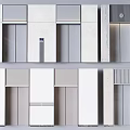 Modern Elevator Door Designs Featuring Marble Panels Metal Frames And Color Variations 3d model