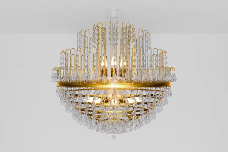 Light Luxury Crystal Chandelier Crystal Lamp 3d model