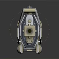 Futuristic Metallic Weapon With Advanced Mechanical Details Barrel And Grip Design