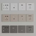 Switch socket combination 3d model