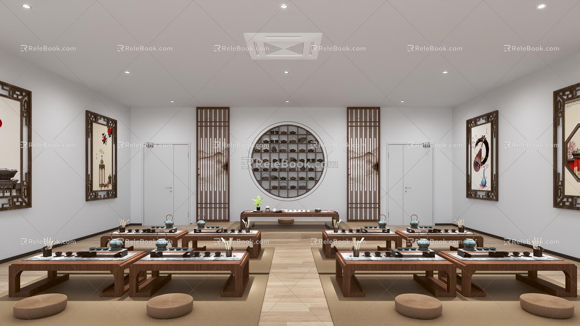 Tea Room Tea House Tea Ceremony Training Tea Culture Classroom Tea Ceremony Classroom 3d model