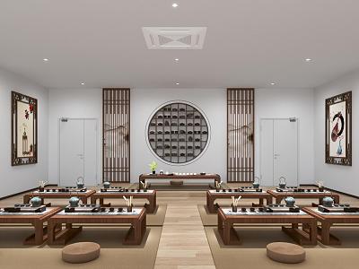 Tea Room Tea House Tea Ceremony Training Tea Culture Classroom Tea Ceremony Classroom 3d model