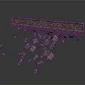 Architectural Decorative Beam With Ornate Carvings Shattered Into Scattered Fragments