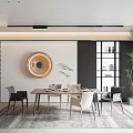 Modern Restaurant Dining Table and Chair 3d model