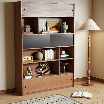 Middle Style Bookcase 3d model