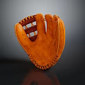 Genuine Brown Leather Baseball Glove With Webbed Pocket Detailed Stitching And Classic Design