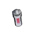Gray Exterior Vacuum Flask With Red Liquid Inside Secure Lid And Thermal Insulation
