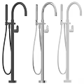 Modern Faucet Designs With Handheld Shower In Black Silver And White Colors