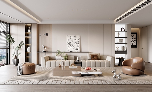 modern living room 3d model