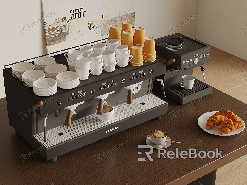 Coffee Machine Coffee Supplies Coffee Storage Rack Coffee Bean Paper Cup Coffee Cup model