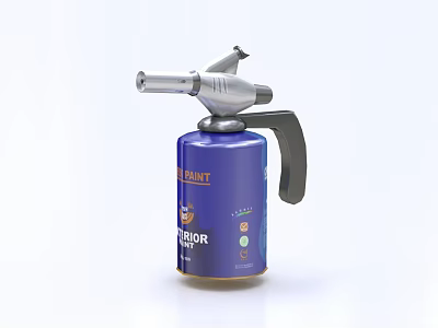 Handheld Blue Paint Sprayer Hardware Tool for Interior Painting with Durable Design 3d model
