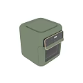 Green Modern Kitchen Appliance Multi Functional Oven With Digital Display And Glass Door
