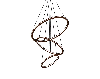 Modern Geometric Circular Ring Pendant Light With Multiple Rings Design For Contemporary Spaces 3d model
