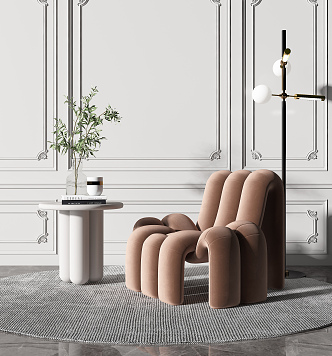 Modern Single Chair Single Sofa Combination 3d model