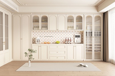 Modern French Wine Cabinet Wine Cabinet 3d model