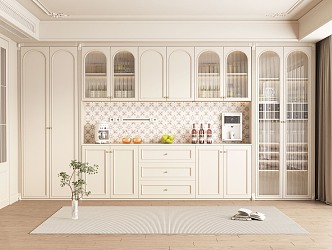 Modern French Wine Cabinet Wine Cabinet 3d model