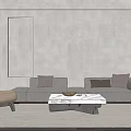 Modern sofa coffee table combination 3d model