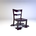 Contemporary Single Chair With Black Finish And Curved Backrest For Modern Home Decor