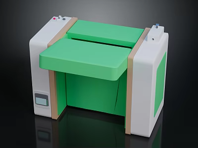 Modern Other Equipment with Green Top White Frame and Digital Control Panel 3d model