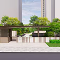 Residential Landscape With High Rise Buildings Lush Green Areas And Central Garden
