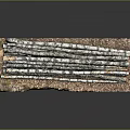 Natural Wooden Logs Stacked On Rustic Stone Base With Earthy Texture And Natural Finish