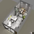 Modern Legal Office Interior With Glass Door Office Desks Chairs Sofa And Green Plant