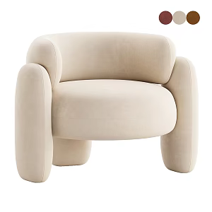 Modern Light Luxury Single Sofa Collection 3d model