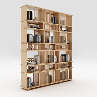 New Chinese Bookshelf 3d model