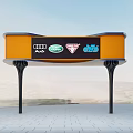 Modern Entrance Gate with Audi Land Rover Jaguar DS Logos and Orange Blue Design