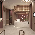 New Chinese Front Desk Hotel Front Desk 3d model