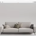 Modern double sofa 3d model