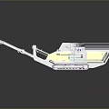 Yellow And Gray Tracked Mobile Industrial Machine With Conveyor Belt And Operator Cabin