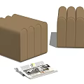 Modern sofa stool 3d model