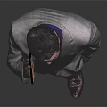 A Man In Gray Suit Red Tie Talking On Phone With Hand In Pocket