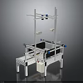Industrial Automated Production Conveyor System With Aluminum Frame Overhead Structure And Control Box