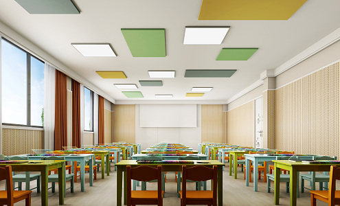 Modern Kindergarten Classroom 3d model