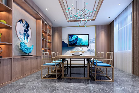 New Chinese Living Room 3d model
