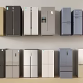 Modern Refrigerator Smart Refrigerator Combination Embedded Freezer Macaron Mini Refrigerator Double Open Two-Open Refrigerator Three-Open Four-Open Cross Door Refrigerator 3d model