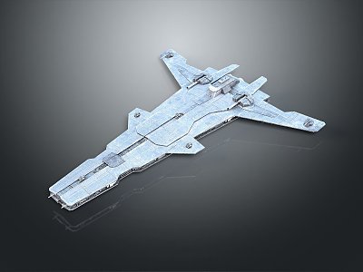 Modern Battleship Starship Space Battleship Sci-Fi Battleship 3d model