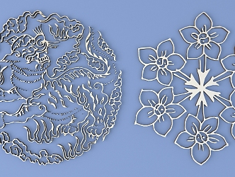 Metal Carved Pattern Traditional Pattern 3d model