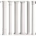 European Roman Column Decorative Column 3d model