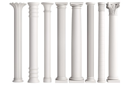 European Roman Column Decorative Column 3d model