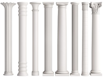 European Roman Column Decorative Column 3d model