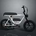 Modern Crew Electric Bike With White Body Black Seat And Black Tires
