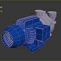 Industrial Blue Silver Pump Mechanical Structure With Metal Inlet Outlet Parts