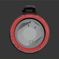 Red Portable Handheld Flashlight With BEST 3AAA Label Black Strap And Household Design