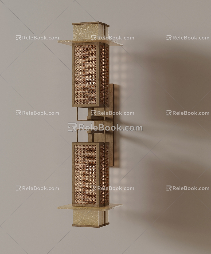 New Chinese Wall Lamp 3d model