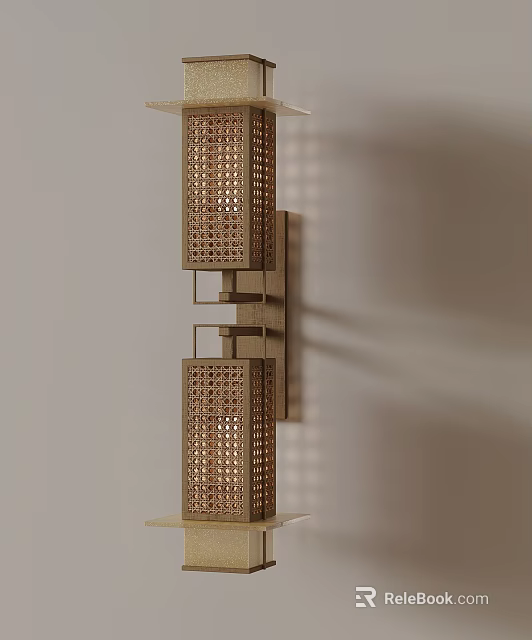 Modern Wall Lamp With Perforated Geometric Design And Shadow Projection For Indoor Decoration 3d model 