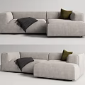 modern corner sofa double sofa 3d model