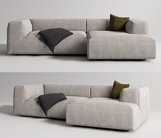 modern corner sofa double sofa 3d model